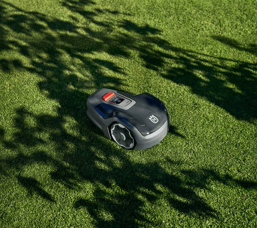 Automower Aspire R4 sitting on grass